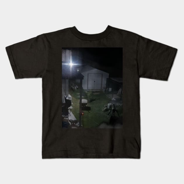 man in the shadows Kids T-Shirt by PowerSurgeX1